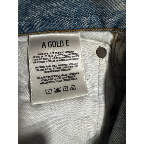 AGOLDE 90’s Jean Women’s Size 24 Light Wash High Rise Straight Leg Denim Jeans - Picture 6 of 7